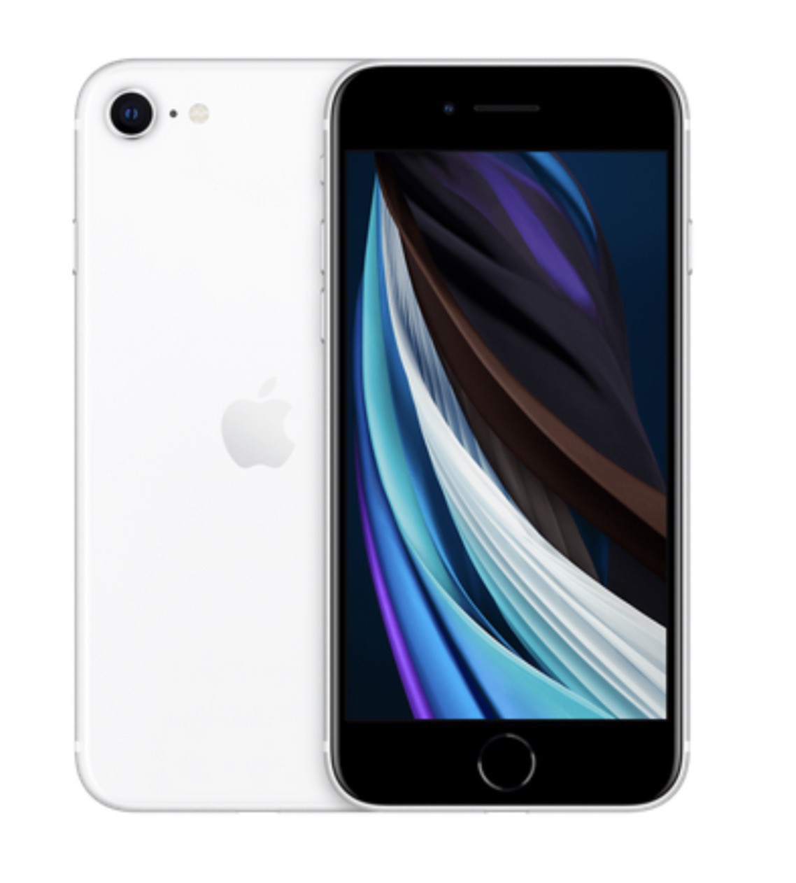 A white iPhone SE 2